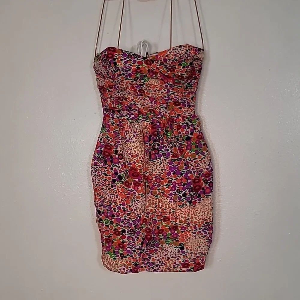 Shoshanna Mini Strapless Mulit Floral Dress